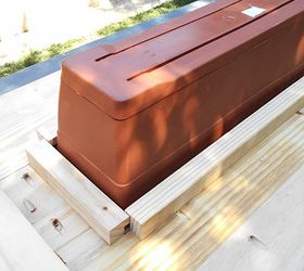 outdoor table with ice cooler box, diy, how to, outdoor furniture, rustic furniture, woodworking projects