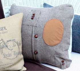 pillows fromthrifted sports coats, crafts, repurposing upcycling