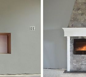 from pass through aquarium to fireplace, diy, fireplaces mantels, home improvement, living room ideas, wall decor, woodworking projects