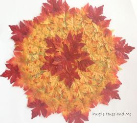 layered fall leaves placemat, crafts, home decor, seasonal holiday decor, thanksgiving decorations