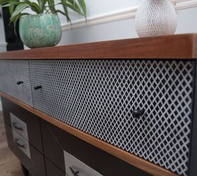 mid century modern dresser, painted furniture, Detail detail detail