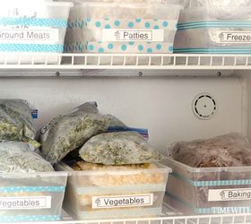 how to create a gorgeous looking totally organized upright freezer, appliances, how to, organizing, storage ideas