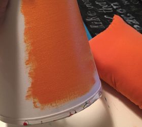 diy painted lamp shade, bedroom ideas, lighting, repurposing upcycling