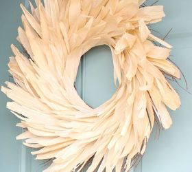 knock off anthropologie corn husk wreath, crafts, seasonal holiday decor, wreaths