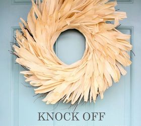 knock off anthropologie corn husk wreath, crafts, seasonal holiday decor, wreaths