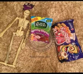 diy skeleton halloween serving dish for less than 5, crafts, halloween decorations, seasonal holiday decor