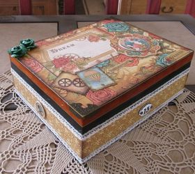 upcycle a cigar box into a keepsake, craft rooms, decoupage, repurposing upcycling