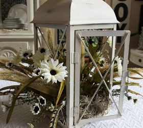 fall lantern centerpiece, crafts, repurposing upcycling, seasonal holiday decor