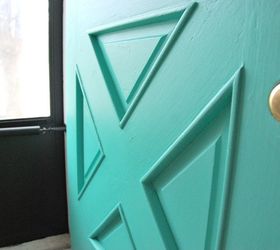 a diy turquoise front door, curb appeal, doors, paint colors, painting