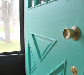 a diy turquoise front door, curb appeal, doors, paint colors, painting