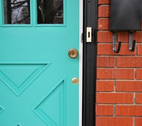 a diy turquoise front door, curb appeal, doors, paint colors, painting