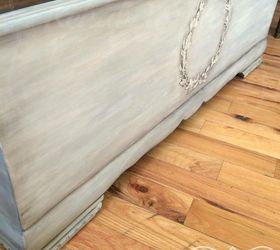 lane cedar chest with raised bondo stencil, painted furniture, woodworking projects