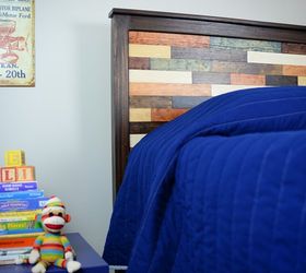 diy thrift store plank bed, bedroom ideas, diy, how to, pallet, woodworking projects