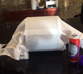 spray painting a faux suede lampshade, crafts, lighting, repurposing upcycling