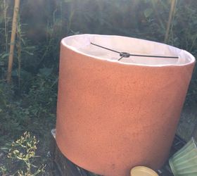 spray painting a faux suede lampshade, crafts, lighting, repurposing upcycling