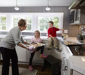historic guest cottage is renewed as grandmother s home, home improvement, kitchen backsplash, kitchen cabinets, kitchen design