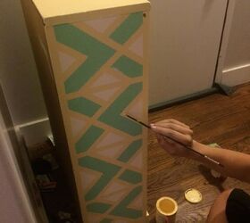 ugly brown bookshelf gets a makeover, painted furniture