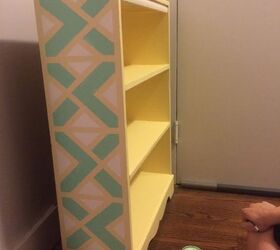ugly brown bookshelf gets a makeover, painted furniture