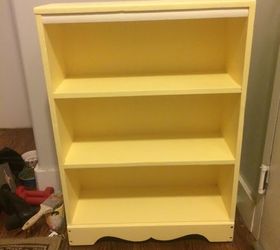 ugly brown bookshelf gets a makeover, painted furniture