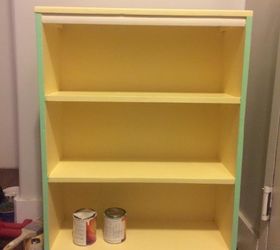 ugly brown bookshelf gets a makeover, painted furniture