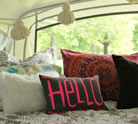 boho inspired pop up camper re do, home decor, outdoor living