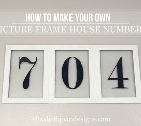 picture frame house numbers, crafts, home decor