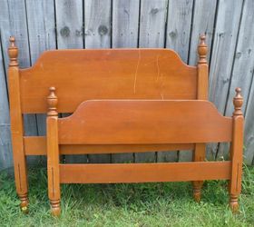 another bench project from an old bed, outdoor furniture, painted furniture, repurposing upcycling