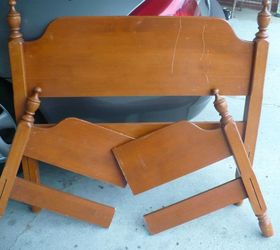another bench project from an old bed, outdoor furniture, painted furniture, repurposing upcycling