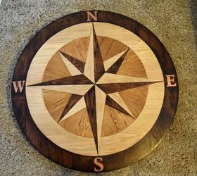 diy compass table made from wooden floor panels fabflippincontest, how to, painted furniture, repurposing upcycling, woodworking projects