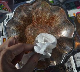 diy gold glitter mercury glass pumpkin, crafts, halloween decorations, home decor, how to