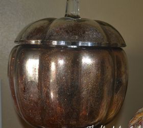 diy gold glitter mercury glass pumpkin, crafts, halloween decorations, home decor, how to