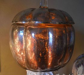 diy gold glitter mercury glass pumpkin, crafts, halloween decorations, home decor, how to