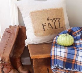 easy burlap pillow using your printer, crafts