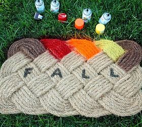 ombre fall door mat, crafts, seasonal holiday decor