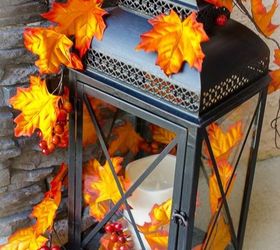 turn a basic lantern into a gorgeous outdoor fall d cor accessory, seasonal holiday decor