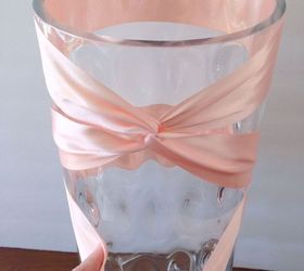 twisted ribbon and bow wrapped vase, crafts