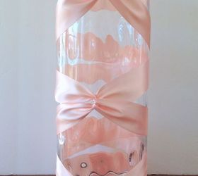 twisted ribbon and bow wrapped vase, crafts