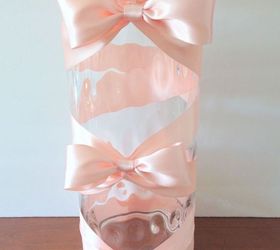 twisted ribbon and bow wrapped vase, crafts