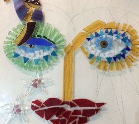 fiercely fun glass mosaic window, crafts, IT S ALL IN THE EYES