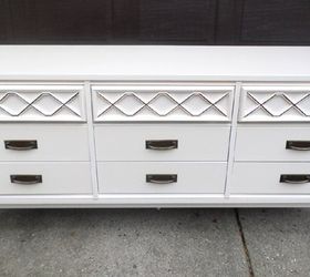 mid century modern dresser redo, painted furniture