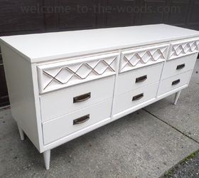 mid century modern dresser redo, painted furniture