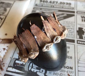 diy fall acorns using plasinc eggs, crafts, repurposing upcycling, seasonal holiday decor