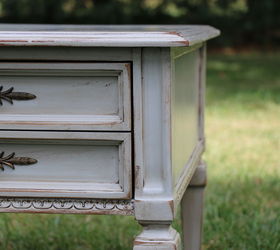 tag sale end tables refinished in gray milk paint 30dayflip, painted furniture