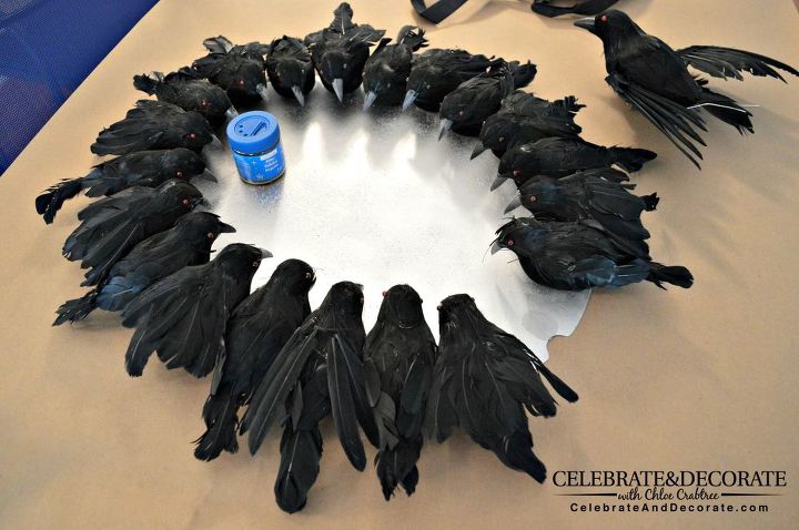 create a halloween wreath with creepy crows crafts halloween decorations seasonal holiday decor
