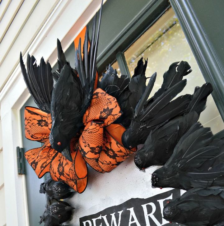 create a halloween wreath with creepy crows crafts halloween decorations seasonal holiday decor