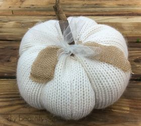 goodwill sweaters make fun fall home decor, crafts, repurposing upcycling, seasonal holiday decor