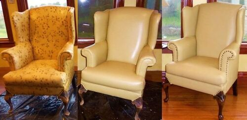 paint leather faux chairs fix before failing repair furniture painted hometalk did during