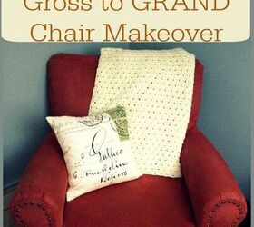 from gross to grand arm chair makeover, painted furniture, repurposing upcycling, reupholster