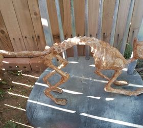mummify a plastic skeleton, crafts, halloween decorations