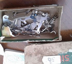 singer sewing machine, painted furniture, repurposing upcycling, This box has always been in the drawer